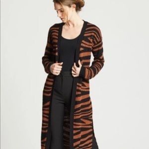 MARIE OLIVER ZEBRA DUSTER CARDIGAN